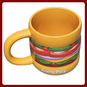 SpongeBob SquarePants‎ Krabby Patty Mug 3D Ceramic Nickelodeon Frankford 2023